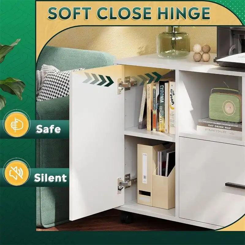 Classeur latéral en bois à 1 tiroir - 15,8P x 36,6L x 25H