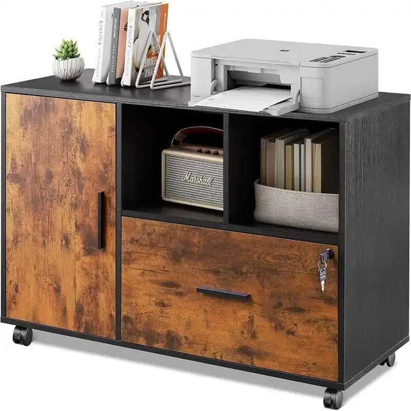 Classeur latéral en bois à 1 tiroir - 15,8P x 36,6L x 25H