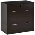 Classeur 2 tiroirs avec serrure et clés, classeur de rangement vertical avec barre de suspension pour format Lettre, bureau à domicile