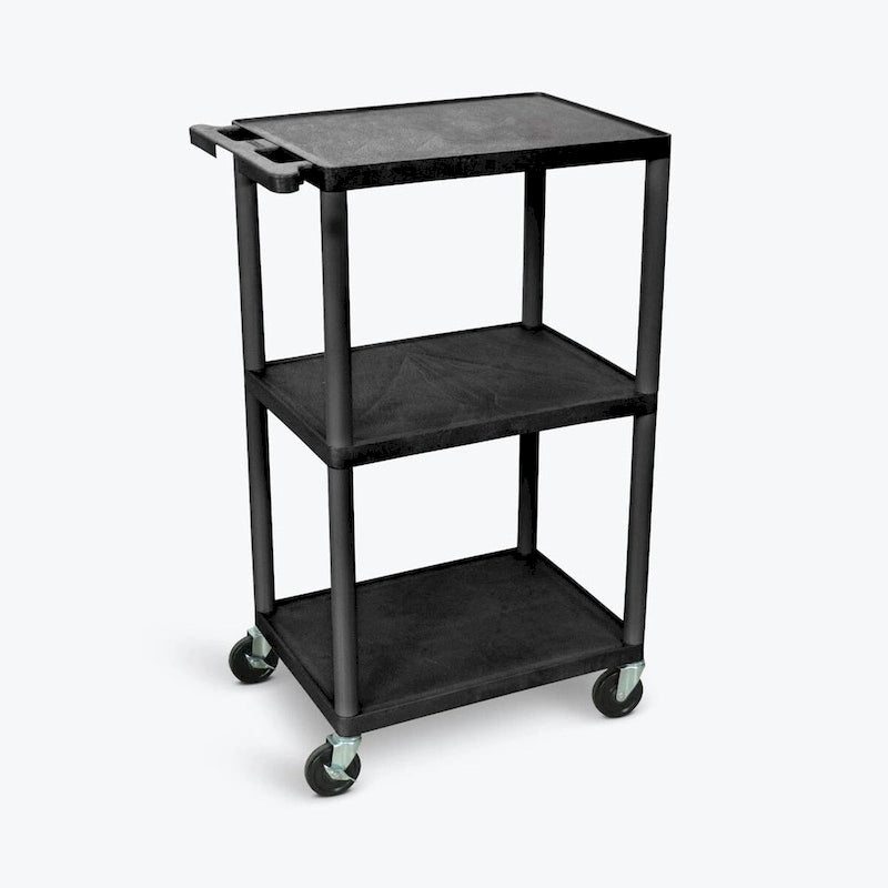 Chariot de service en plastique à 3 étagères de 107 cm - S.O.