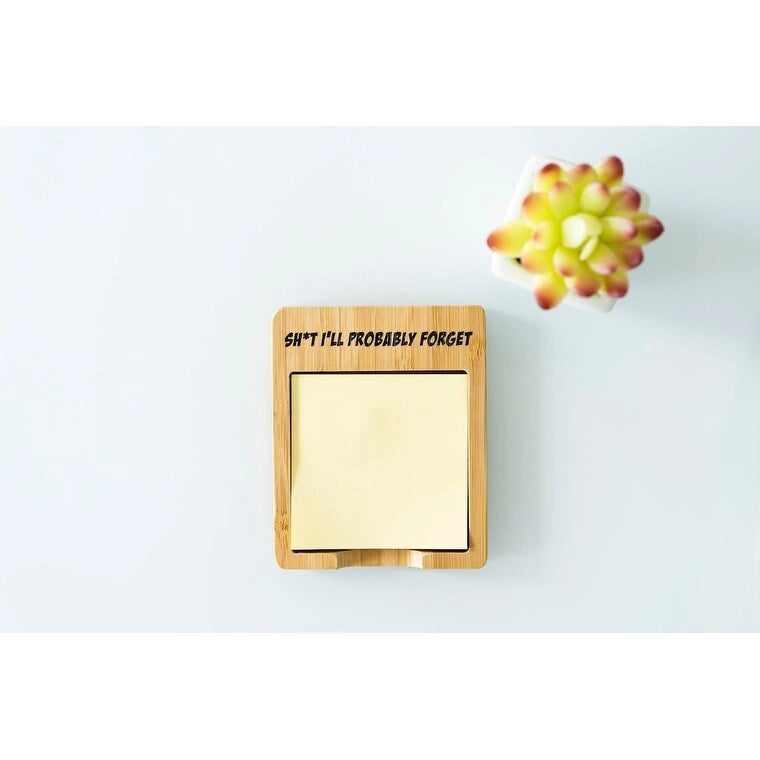 Support de blocs-notes Post-it en bambou gravé au laser, respectueux de l'environnement