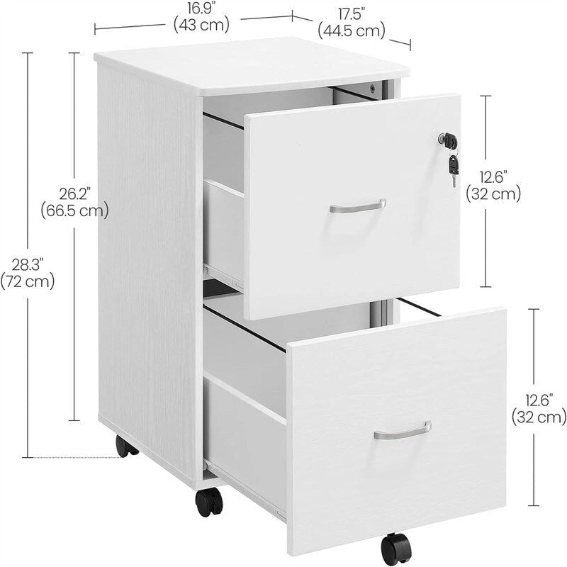 Classeur à 2 tiroirs - 16.9P x 17.5L x 28.3H