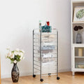 Chariot de rangement à 10 tiroirs sur roulettes – 15P x 13L x 34H