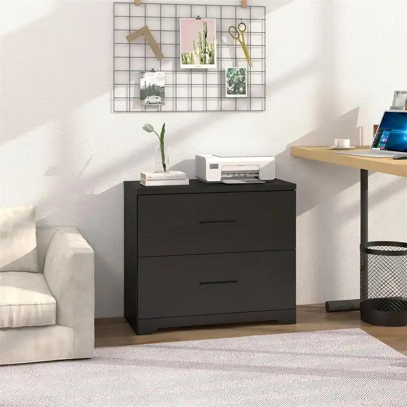 Classeur latéral en bois à 2 tiroirs - 27,17P x 33,86L x 29,33H