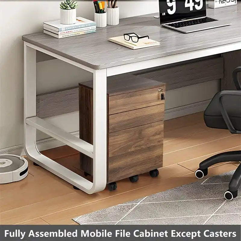 Caisson de classement mobile en bois à 3 tiroirs - 15,7P x 16,3L x 24,4H