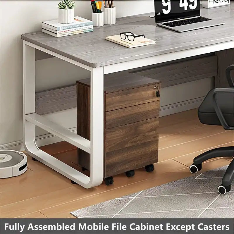 Caisson de classement mobile en bois à 3 tiroirs - 15,7P x 16,3L x 24,4H