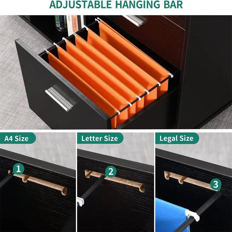 Classeur latéral à 3 tiroirs - 15,74P x 39,37L x 25,59H