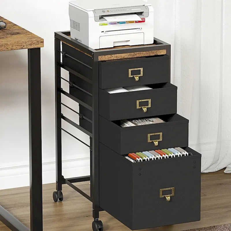 Classeur mobile 4 tiroirs sous bureau avec roulettes