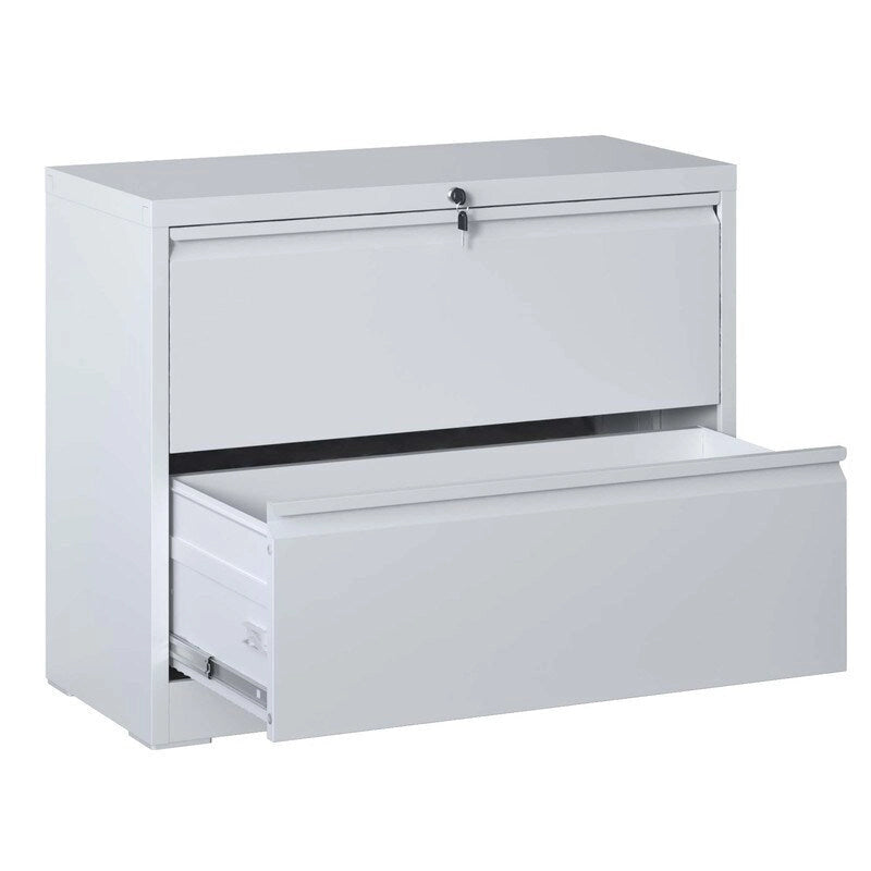 Classeur métallique 2 tiroirs avec serrure, format légal/lettre/A4/F4