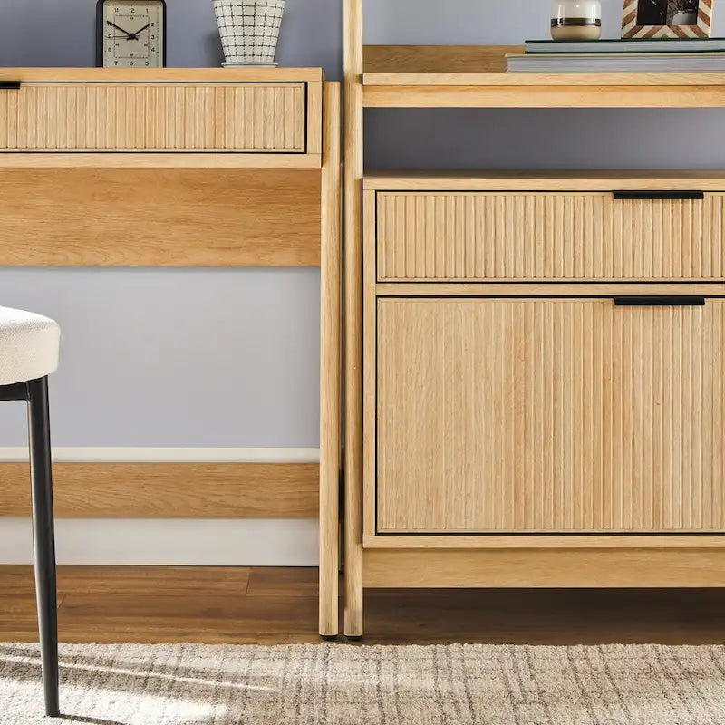 Ensemble 3 pièces de bureau avec 2 bibliothèques larges Middlebrook