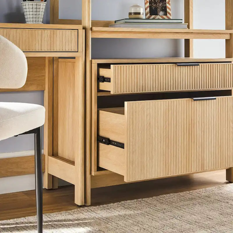 Ensemble 3 pièces de bureau avec 2 bibliothèques larges Middlebrook