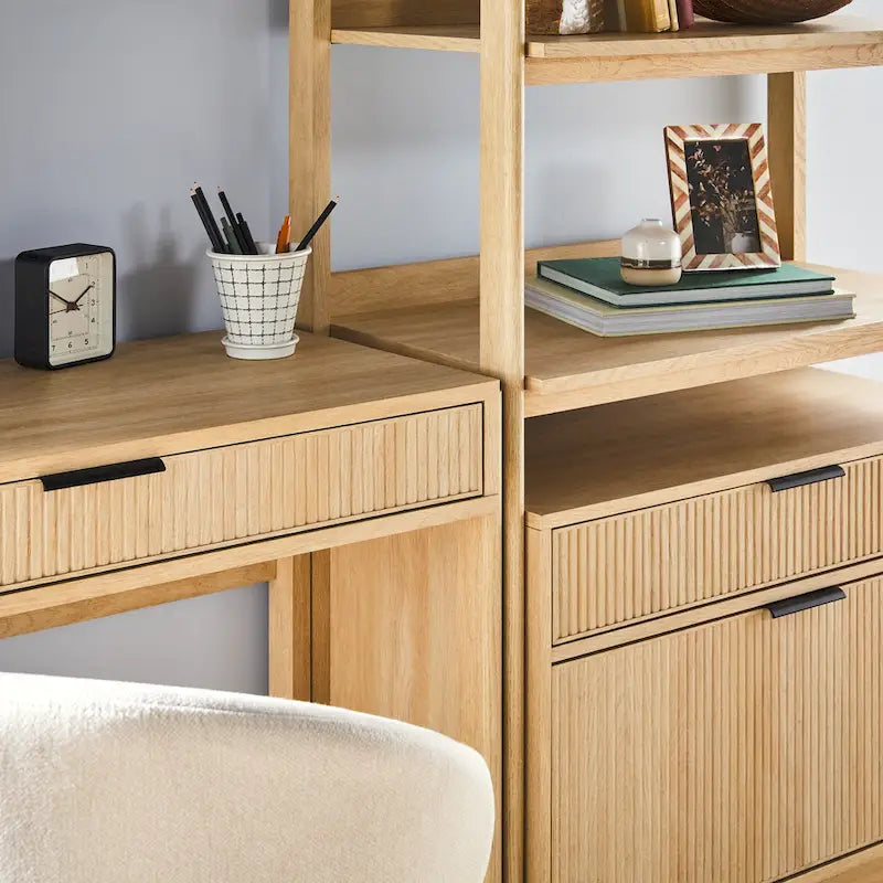 Ensemble 3 pièces de bureau avec 2 bibliothèques larges Middlebrook