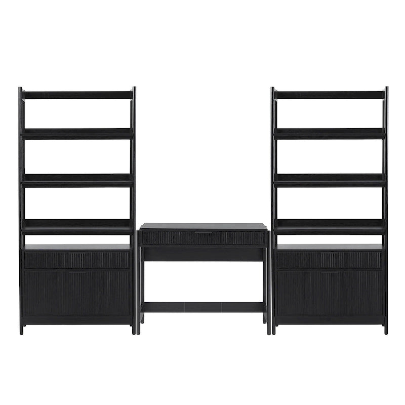 Ensemble 3 pièces de bureau avec 2 bibliothèques larges Middlebrook