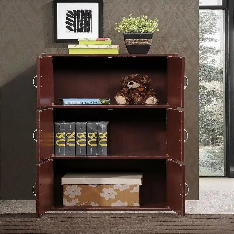 Bibliothèque avec armoire 3 étagères