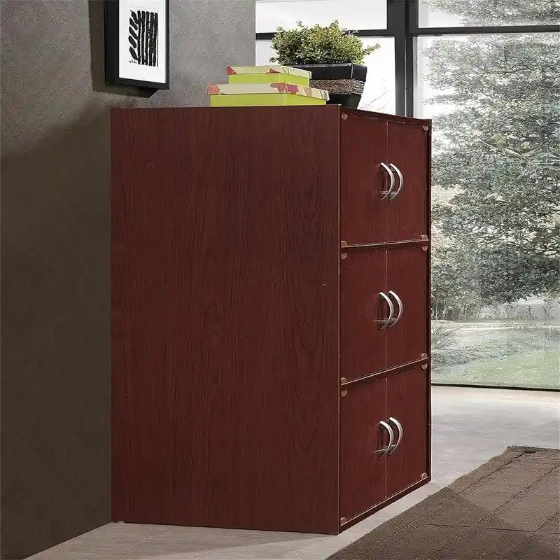 Bibliothèque avec armoire 3 étagères