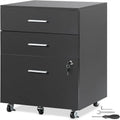 Classeur en bois à 3 tiroirs - 15.75P x 17.7L x 25.6H