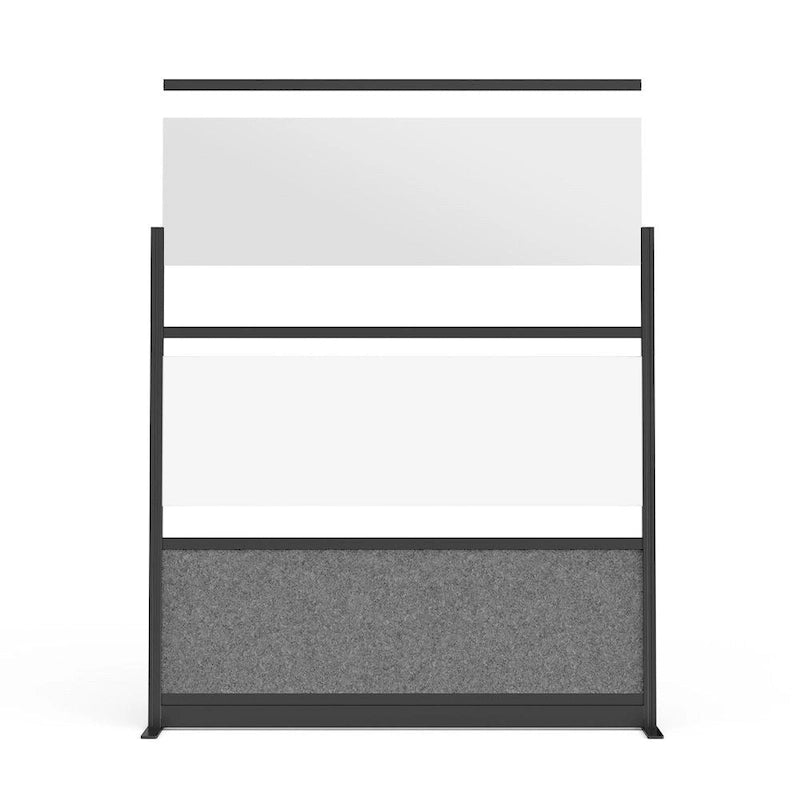Système de séparation de pièce modulaire – Cadre noir – Panneau de départ 70 x 70 – Panneaux larges