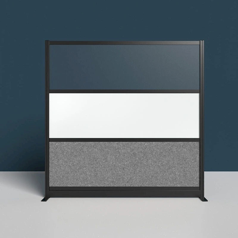 Système de séparation de pièce modulaire – Cadre noir – Panneau de départ 70 x 70 – Panneaux larges