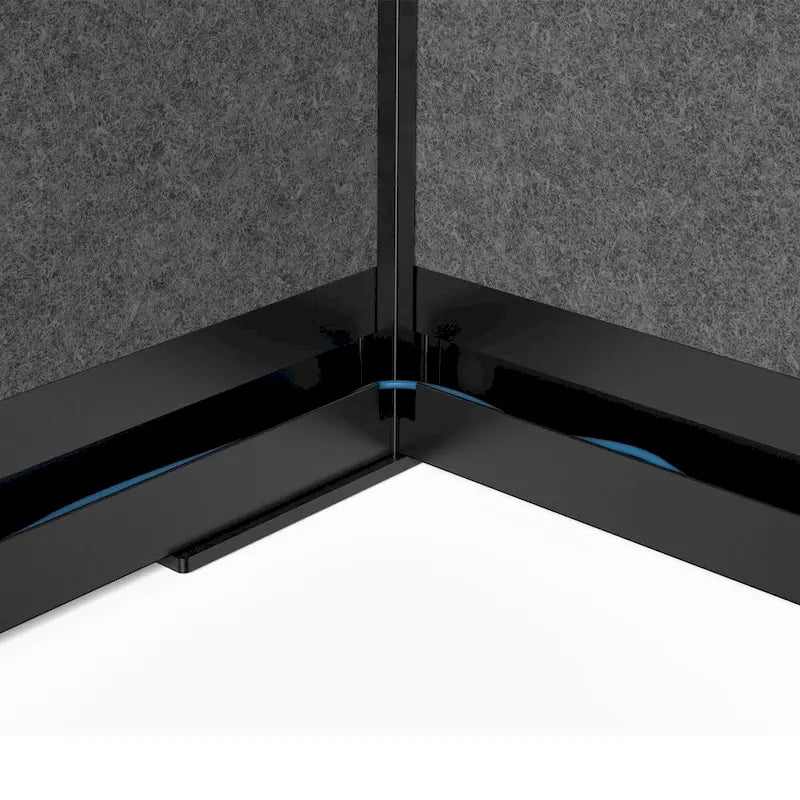 Système de séparation de pièce modulaire – Cadre noir – Panneau de départ 70 x 70 – Panneaux larges