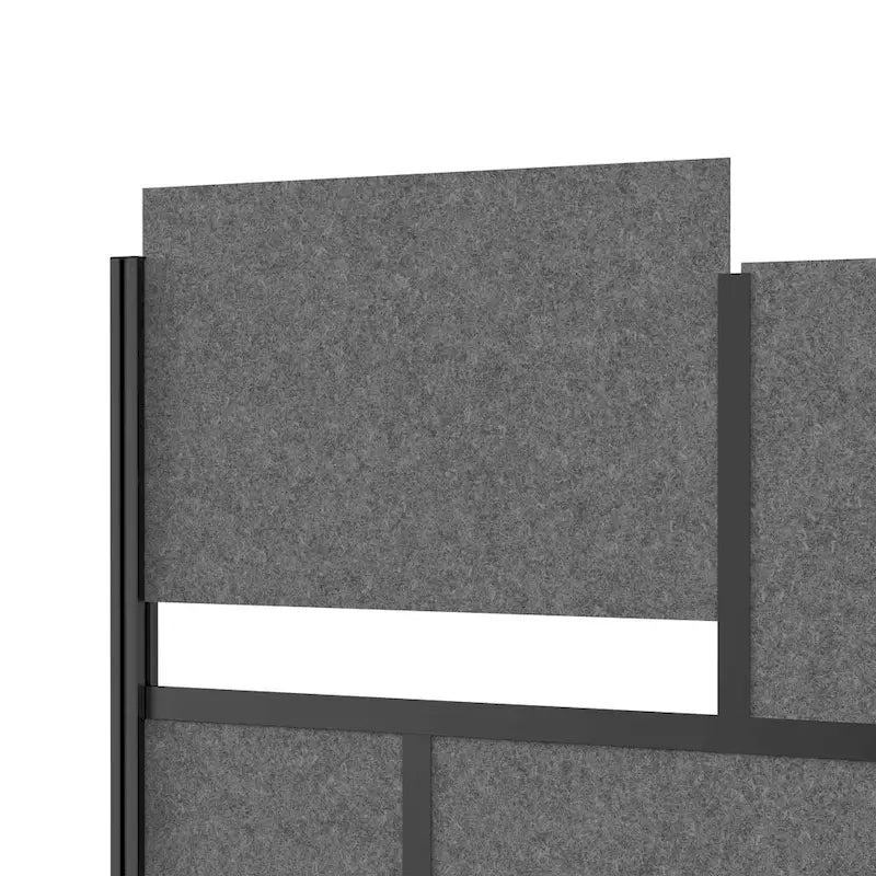 Système de séparation de pièce modulaire – Cadre noir – Panneau de départ 70 x 70 – Panneaux larges
