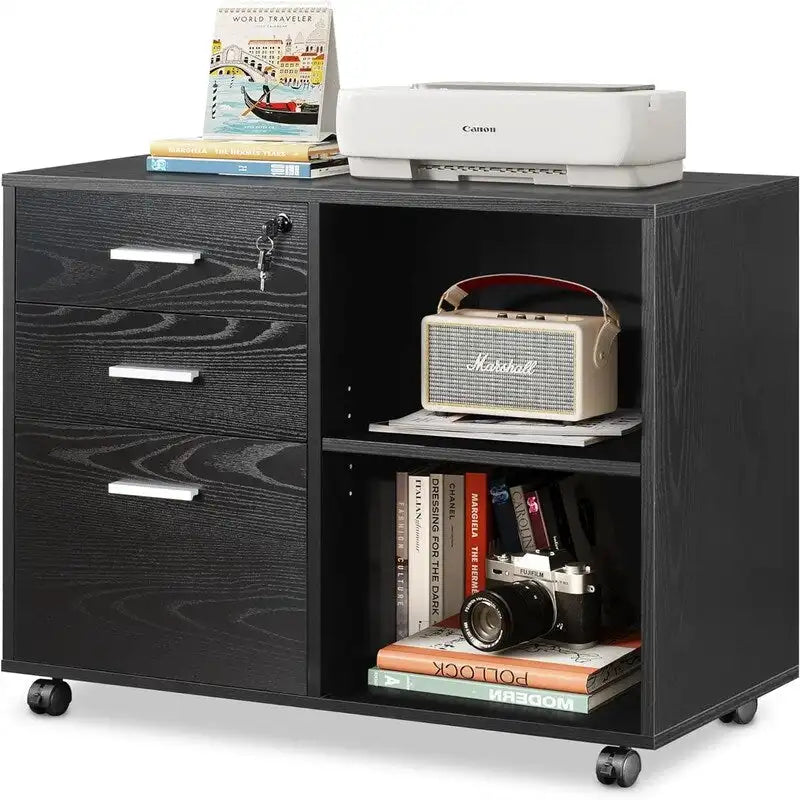 Meuble de classement en bois à 3 tiroirs - 15.7P x 31.3L x 24.7H