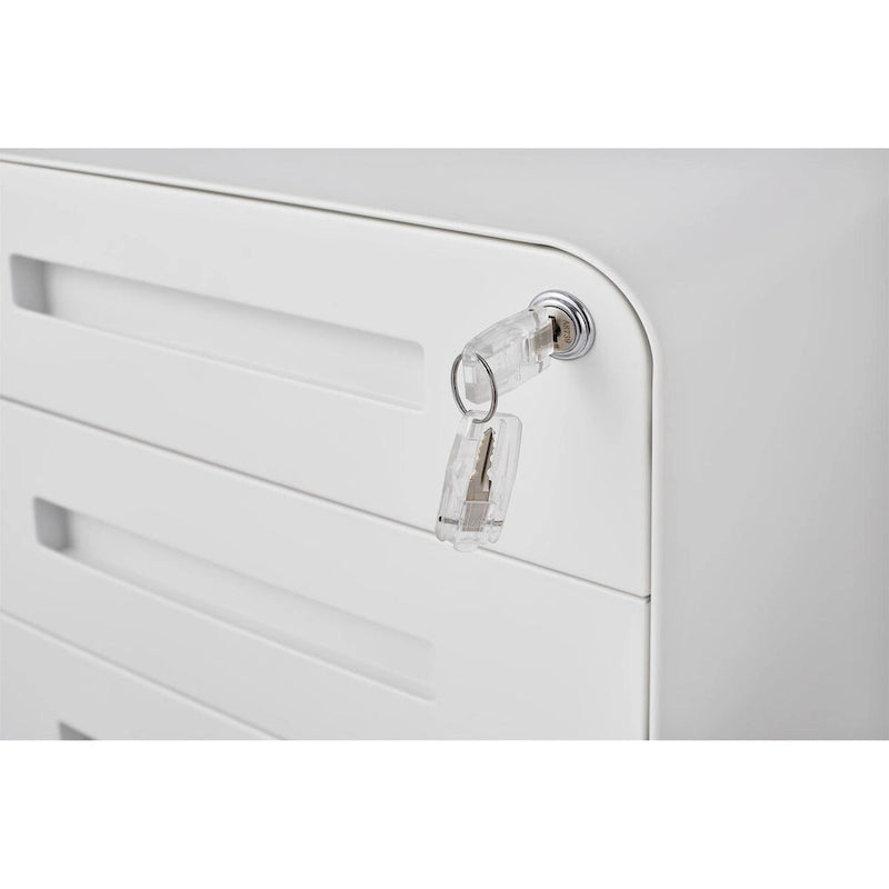 Meuble de classement mobile à 3 tiroirs, meuble polyvalent, conception à 5 roues anti-basculement en acier laminé à froid étanche à l'humidité